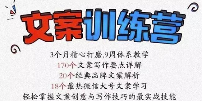 龙小天《文案训练营》全面系统解决文案写作难题！-百盟网