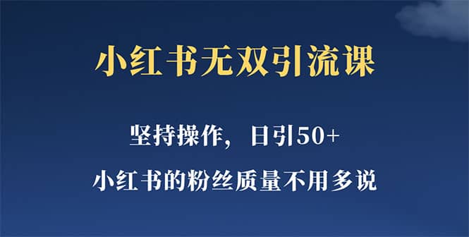 小红书无双课一天引50+女粉，不用做视频发视频，小白也很容易上手拿到结果-百盟网