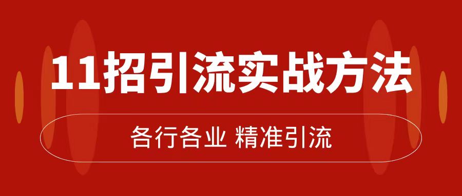 精准引流术：11招引流实战方法，让你私域流量加到爆（11节课完整版）-百盟网