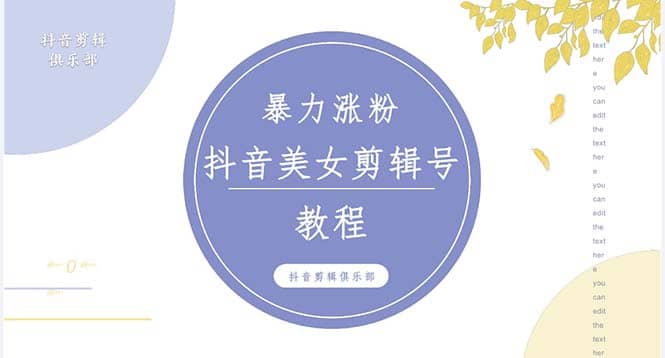 抖音快手暴力涨粉美女混剪视频教程 百分百过原创图片教程 附带违规申诉方法-百盟网