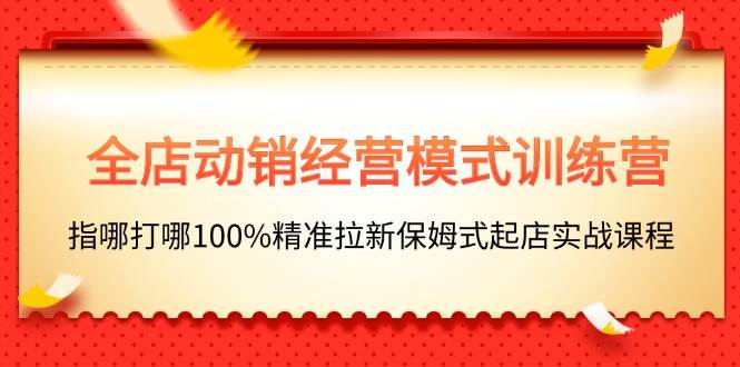 全店动销-经营模式训练营，指哪打哪100%精准拉新保姆式起店实战课程-百盟网