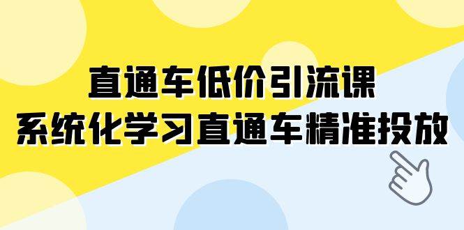 直通车-低价引流课，系统化学习直通车精准投放（14节课）-百盟网