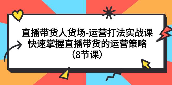 直播带货人货场-运营打法实战课：快速掌握直播带货的运营策略（8节课）-百盟网