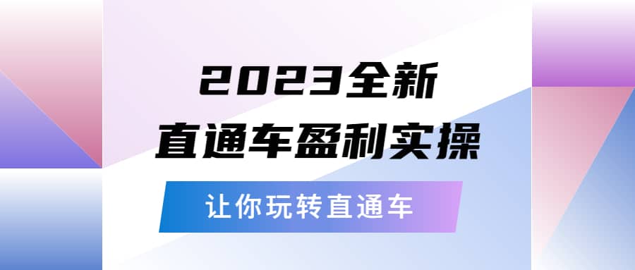 2023全新直通车·盈利实操：从底层，策略到搭建，让你玩转直通车-百盟网