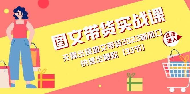 图文带货实战课：无需出镜图文带货2023新风口，快速出爆款（33节）-百盟网