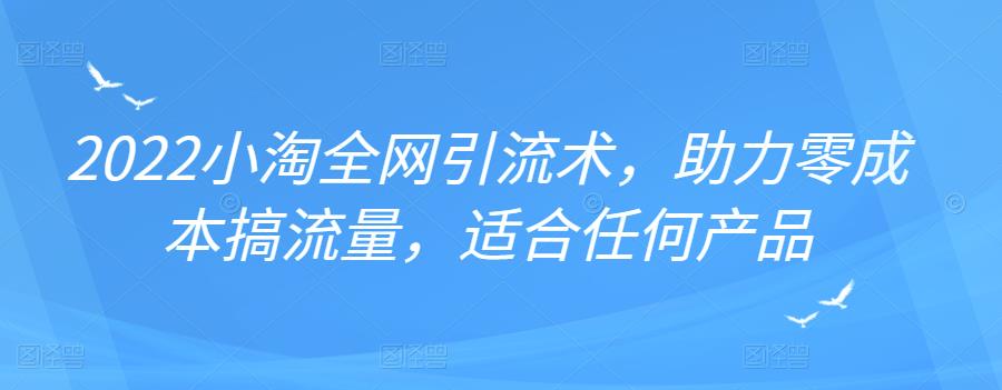 2022年小淘全网引流术，助力零成本搞流量，适合任何产品-百盟网