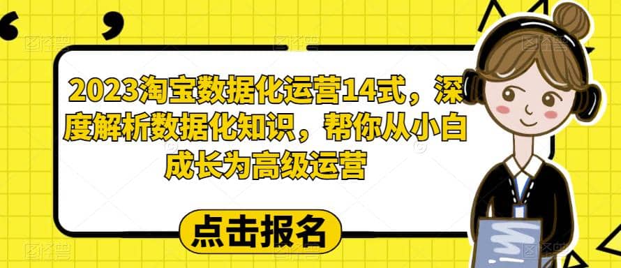 2023淘宝数据化-运营 14式，深度解析数据化知识，帮你从小白成长为高级运营-百盟网