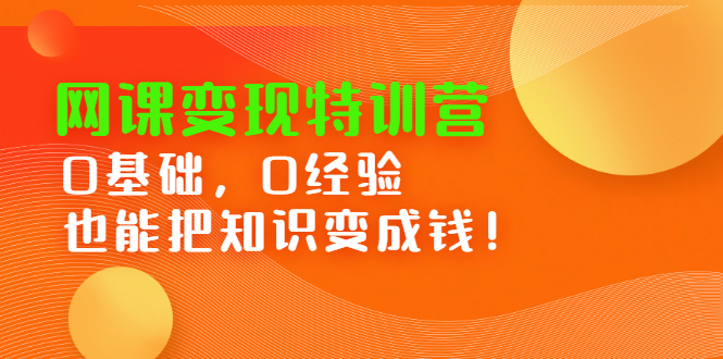 网课变现特训营，0基础，0经验也能把知识变成钱-百盟网