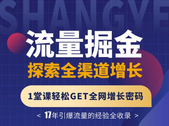 张琦流量掘金探索全渠道增长，1堂课轻松GET全网增长密码-百盟网