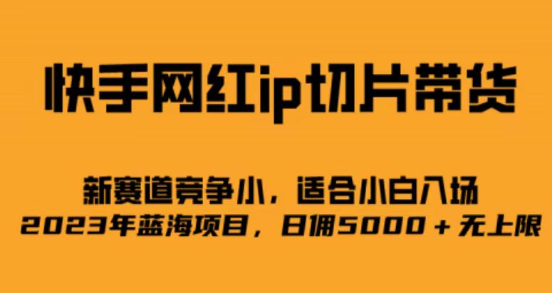 快手网红ip切片新赛道，竞争小事，适合小白 2023蓝海项目-百盟网