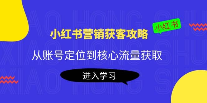 小红书营销获客攻略：从账号定位到核心流量获取，爆款笔记打造-百盟网