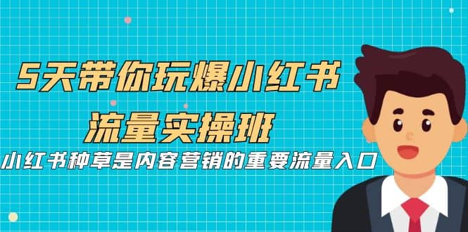 5天带你玩爆小红书流量实操班，小红书种草是内容营销的重要流量入口-百盟网