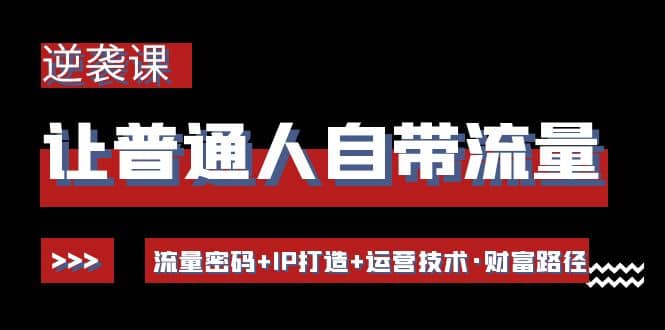 让普通人自带流量的逆袭课：流量密码+IP打造+运营技术·财富路径-百盟网