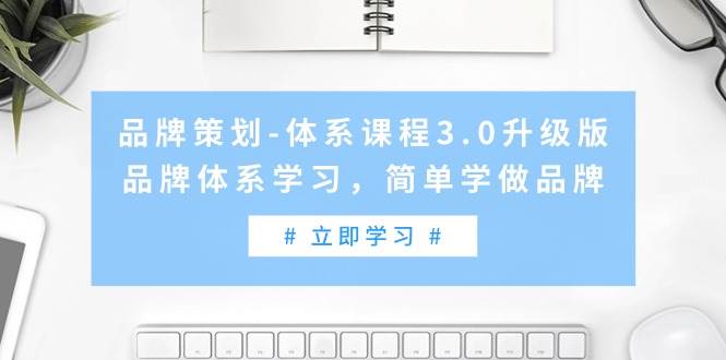 品牌策划-体系课程3.0升级版，品牌体系学习，简单学做品牌（高清无水印）-百盟网