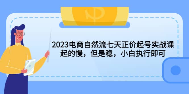 2023电商自然流七天正价起号实战课：起的慢，但是稳，小白执行即可-百盟网