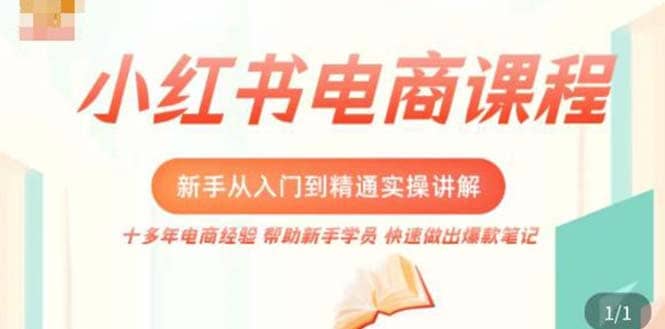 小红书电商新手入门到精通实操课，从入门到精通做爆款笔记，开店运营-百盟网