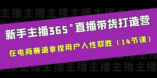 新手主播365°直播带货·打造营，在电商赛道拿捏用户人性取胜（14节课）-百盟网