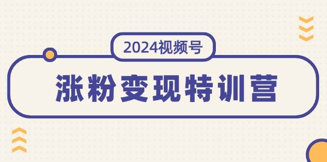 2024视频号-涨粉变现特训营：一站式打造稳定视频号涨粉变现模式（10节）-百盟网