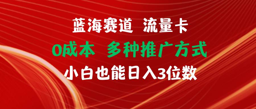 蓝海赛道 流量卡 0成本 小白也能日入三位数-百盟网