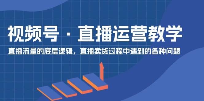 视频号 直播运营教学：直播流量的底层逻辑，直播卖货过程中遇到的各种问题-百盟网