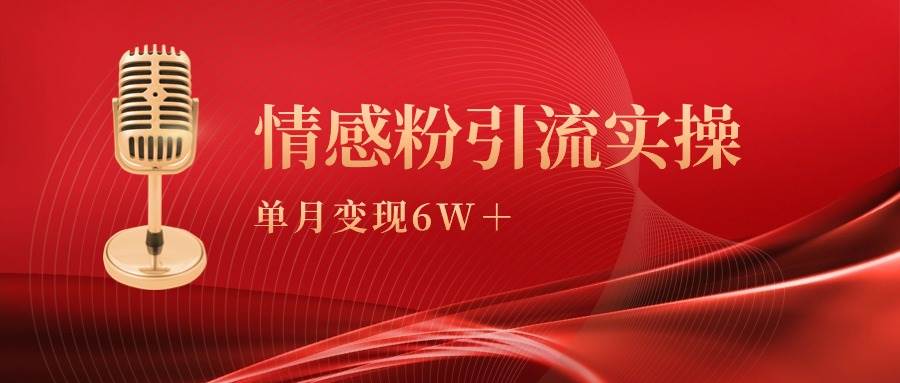 单月变现6w+，情感粉引流变现实操课-百盟网