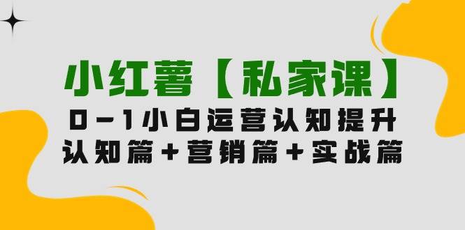 小红薯【私家课】0-1玩赚小红书内容营销，认知篇+营销篇+实战篇（11节课）-百盟网