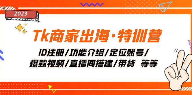 Tk商家出海·特训营：ID注册/功能介绍/定位账号/爆款视频/直播间搭建/带货-百盟网