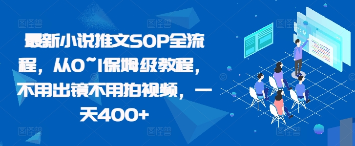 最新小说推文SOP全流程，从0~1保姆级教程，不用出镜不用拍视频，一天400+-百盟网