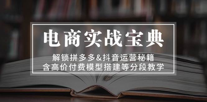 电商实战宝典：解锁拼多多&抖音运营秘籍，含高价付费模型搭建等分段教学-百盟网