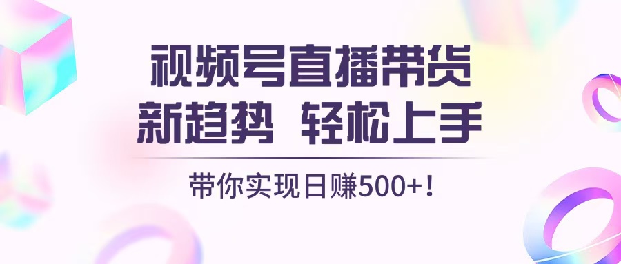 视频号直播带货新趋势，轻松上手，带你实现日赚500+-百盟网