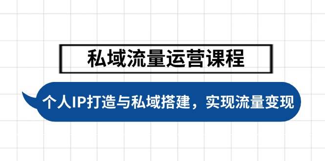 私域流量运营课程，个人IP打造与私域搭建，助力学员实现流量变现-百盟网