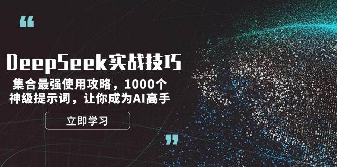 DeepSeek实战技巧：集合最强使用攻略，1000个神级提示词，让你成为AI高手-百盟网