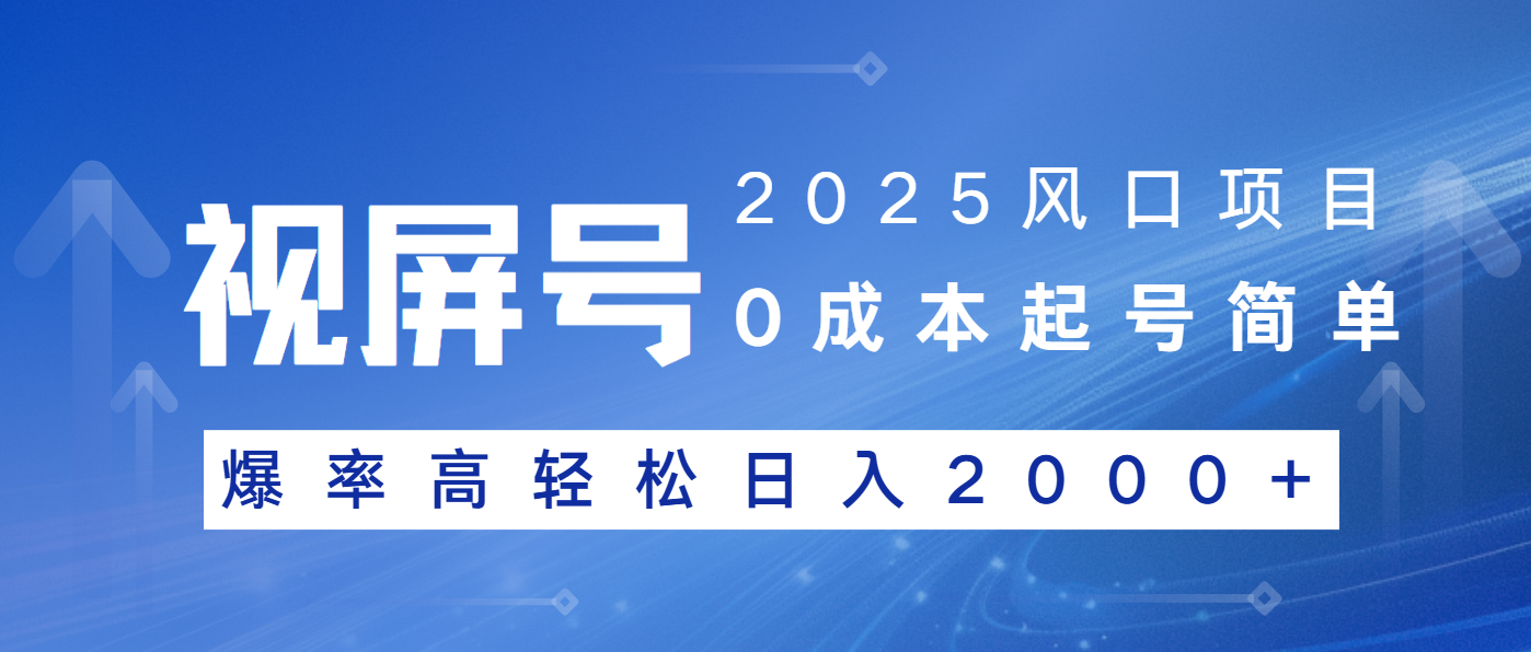 2025风口项目，视频号带货，起号简单，爆率高轻松日入2000+-百盟网