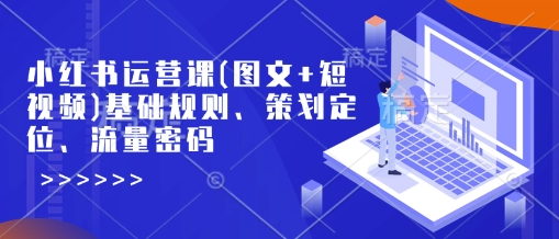 小红书运营课(图文+短视频)基础规则、策划定位、流量密码-百盟网