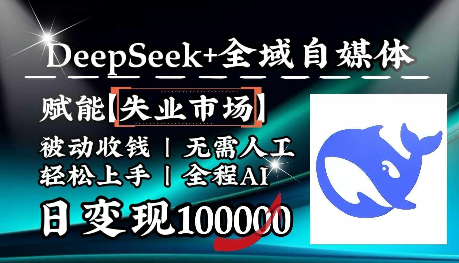 降维打击，DeepSeek+失业市场，全自动操作，结合人人刚需，单月利润轻松破100000＋-百盟网